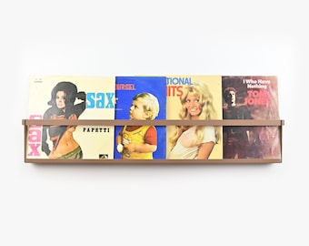 Brown Magazine Rack / Wall Hanging / Book Shelf / Wall Decor / Newspaper Holder /  Office Storage / Viny Holder