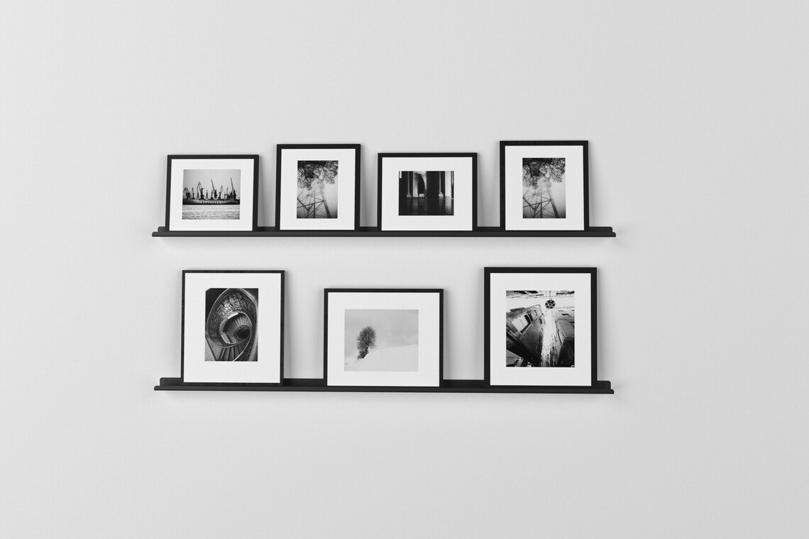 2 Pieces Promo Picture Frame Shelf / Photo Ledge / Black Etsy