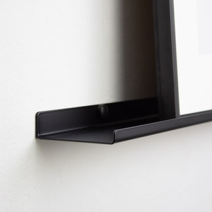 Picture Ledge in various depths /Display Shelves / Wall-mounted Floating Shelves / Metal Picture Shelf in Black White Gray and Brown