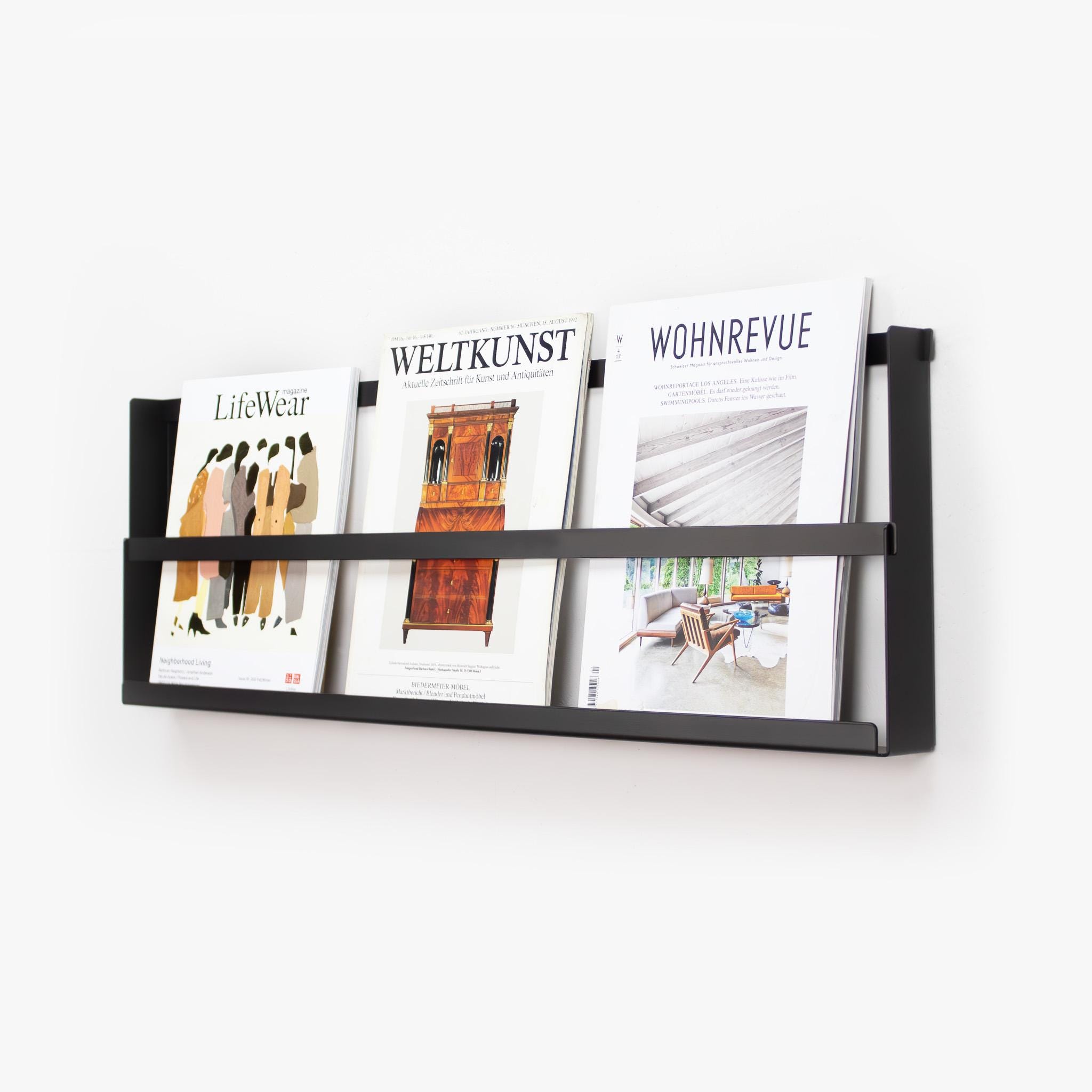 Magazine Book Rv Wall Racks Wall Mounted Big Magazine Rack / Magazine and Book Holder / Gift for ...