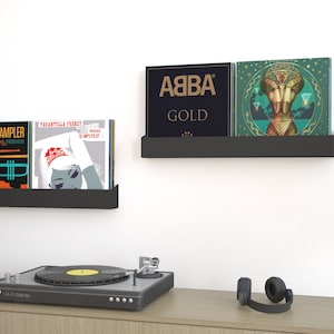 ManyfoldStore Vinyl Record Shelf / Now Playing Vinyl Rack / Wall Hanging Vinyl Record Stand / Wall Mounted Vinyl Record Shelf / image 5