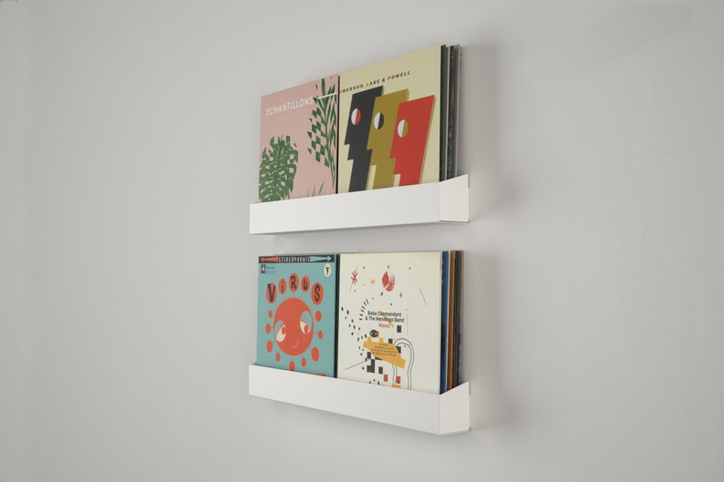 ManyfoldStore Vinyl Record Shelf / Now Playing Vinyl Rack / Wall Hanging Vinyl Record Stand / Wall Mounted Vinyl Record Shelf / image 8