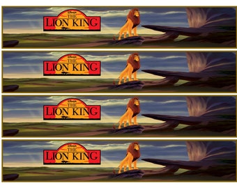 Printable Lion King Water Bottle Labels Lion King Birthday Etsy 日本