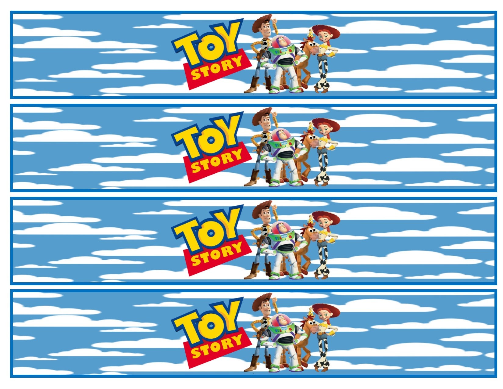 Toy Story Water Bottle Label