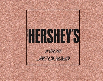 Rose Gold Prom Candy Bar Label