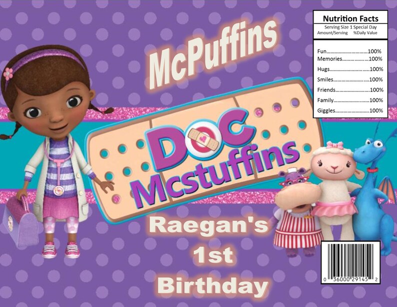 Doc Mcstuffins Chip Bag Etsy