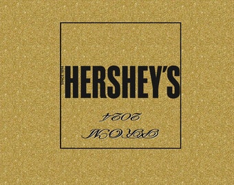 Gold Prom Candy Bar Label