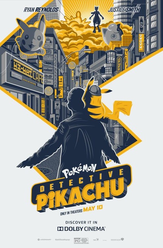 Pokémon Detective Pikachu Poster 12x18 32x48 Inch