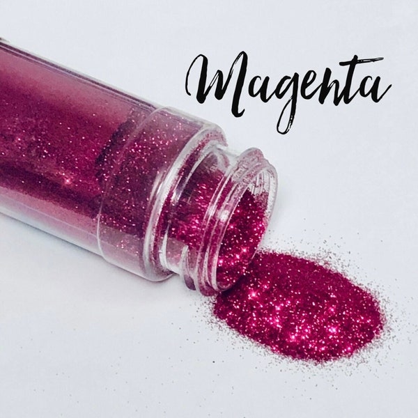 Magenta/ a pinkish purple magenta/fuchsia ultra fine polyester glitter