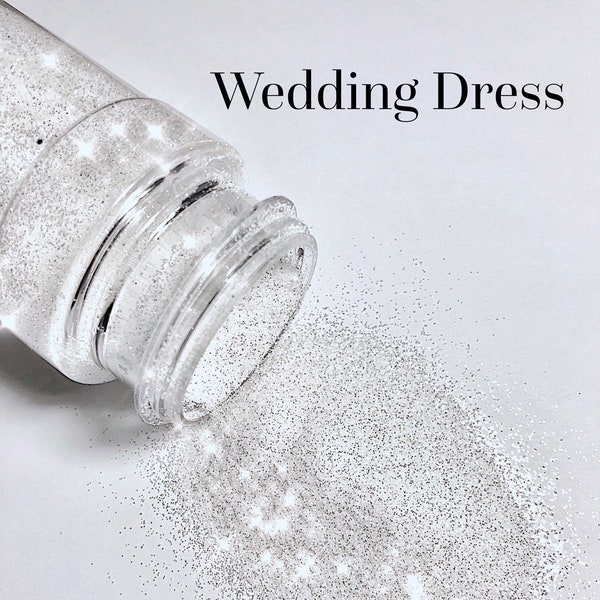 Wedding Dress / High Flash Ultra Fine White Polyester Glitter