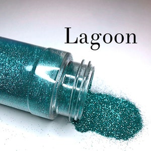 Lagoon/ a metallic blue green ultra fine polyester glitter