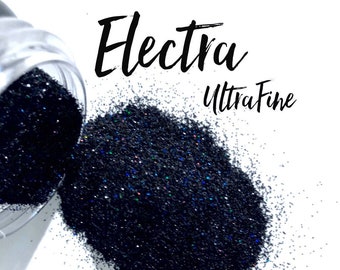 Electra Ultra Fine/ Black Holographic Ultra Fine high quality polyester glitter