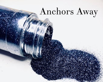 Anchors Away, Navy Blue Glitter, Ultra Fine Glitter, Polyester Glitter, Solvent Resistant Glitter, Dark Blue Glitter, High Quality Glitter