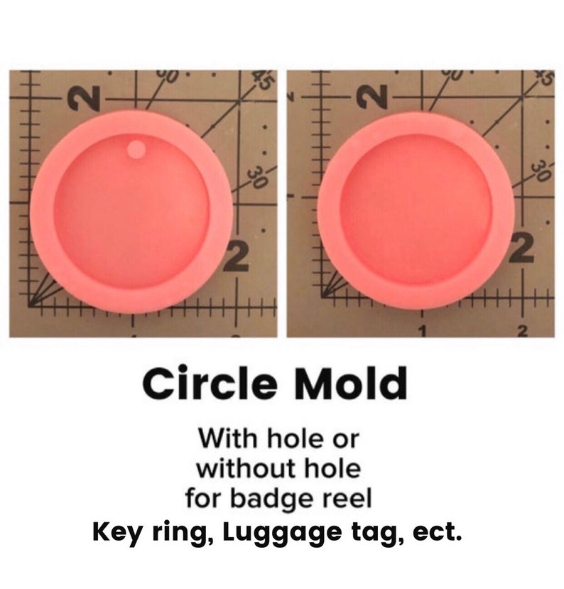 Circle Mold with or without hole Etsy