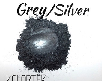 Grey / Silver Pearlescent Mica Powder KOLORTEK Cosmetic grade 5 g.