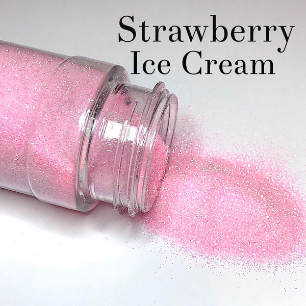 Strawberry Ice cream / Light Pink Iridescent Polyester Ultra Fine Glitter
