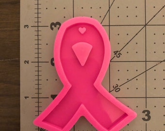 Awareness Ribbon Mold, Silicone Mold, Cancer Awareness Mold, Resin Mold, Key Chain Mold, Awareness Mold, Casting Mold, High Quality