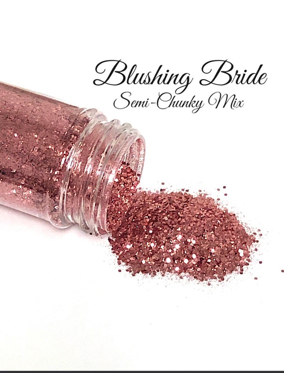 Blush Glitter, Dusty Rose Glitter, Polyester Glitter, High Quality Glitter, Solvent Resistant Glitter, Semi Chunky Glitter Mix