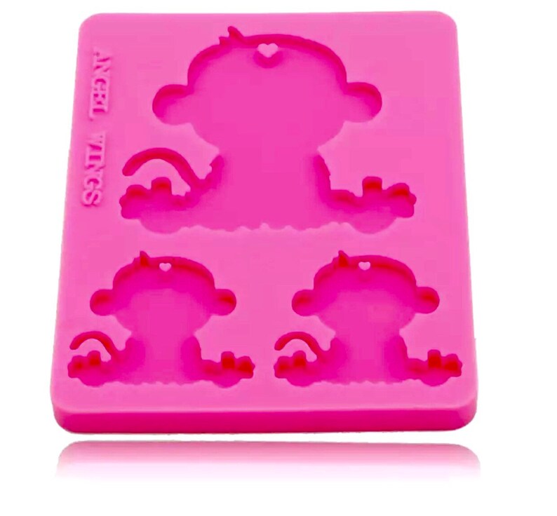 Monkey Family Silicone mold for epoxyresin crafts