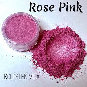 Rose Pink Pearlescent Mica Powder 5g. KOLORTEK Cosmetic Grade