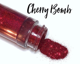 Cherry Bomb/ Red Holographic polyester ultra fine glitter