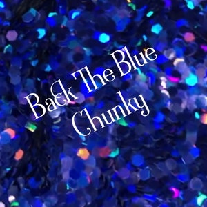 Holographic Blue Glitter, Chunky Glitter Mix, High Quality Glitter, Solvent Resistant Glitter, Blue Chunky Glitter, Polyester Glitter