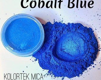 Cobalt Blue Pearlescent Mica Powder 5g. KOLORTEK Cosmetic Grade
