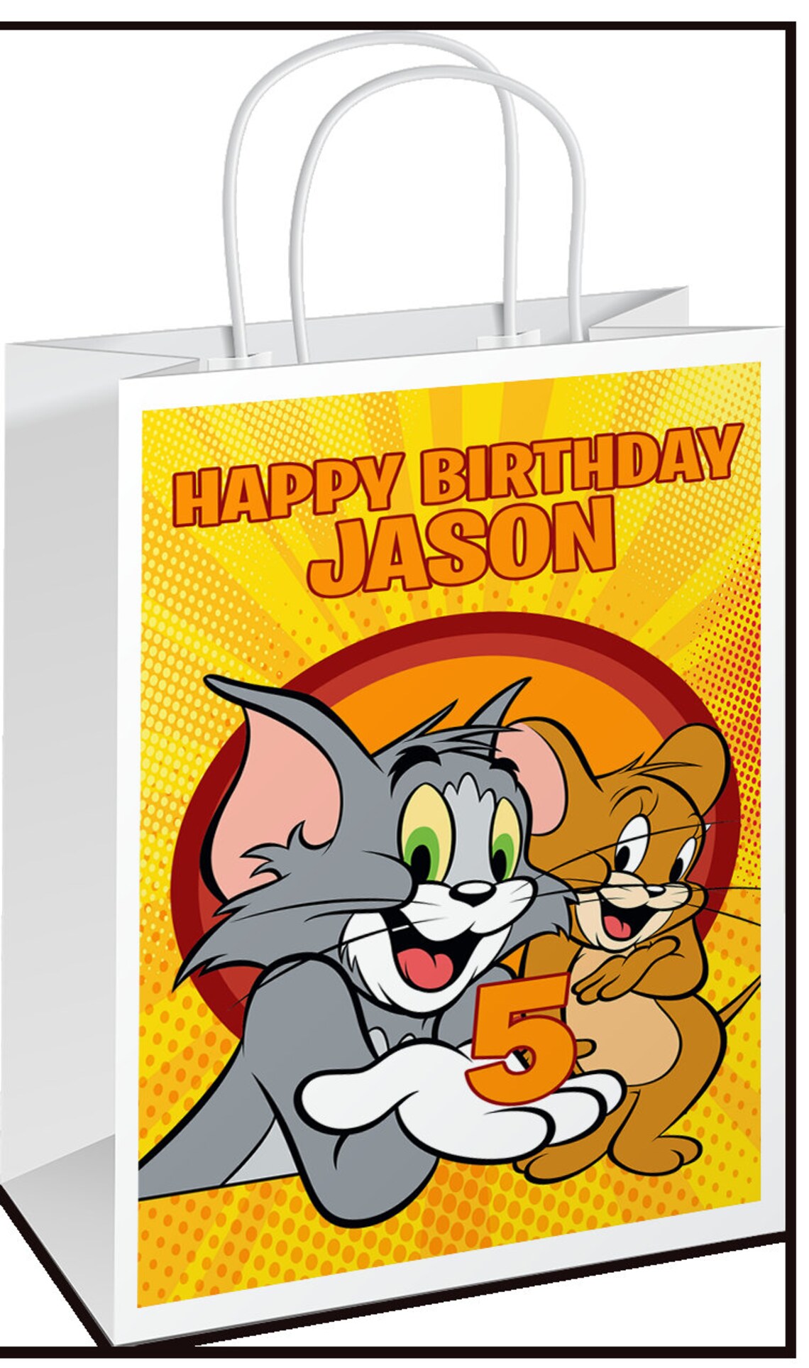 Tom and Jerry Gift BagCustom Gift BagsTom and Jerry Etsy
