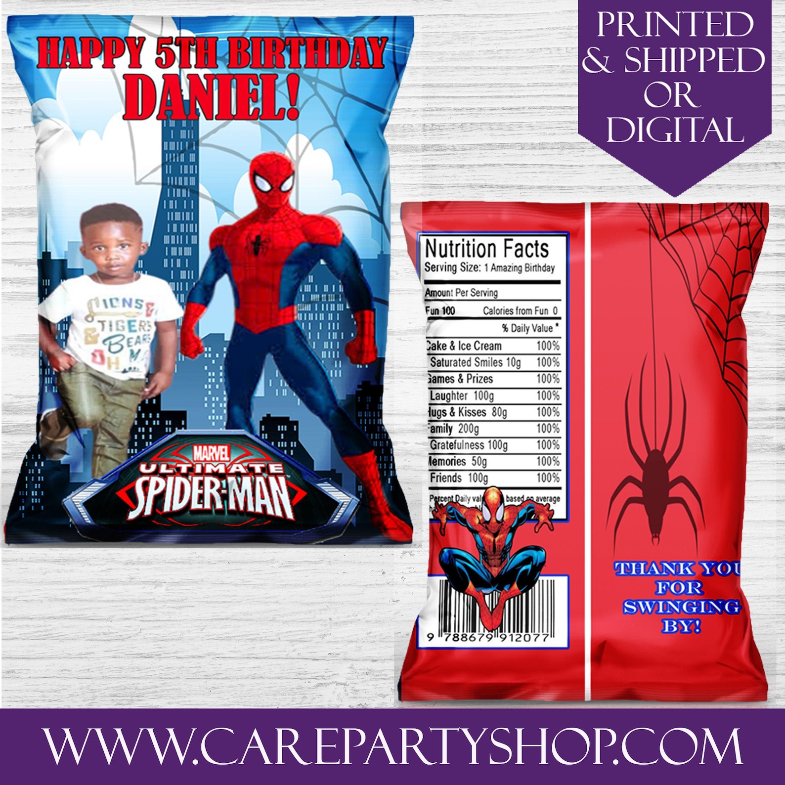 Spiderman Chip Bags Spiderman Chip Bags