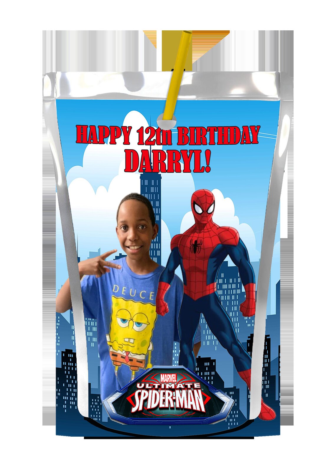 Spiderman Juice Labelscustom Juicespiderman Etsy