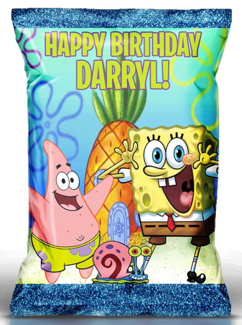 Spongebob Favor Bags-Custom Chip Bags-Spongebob | Etsy