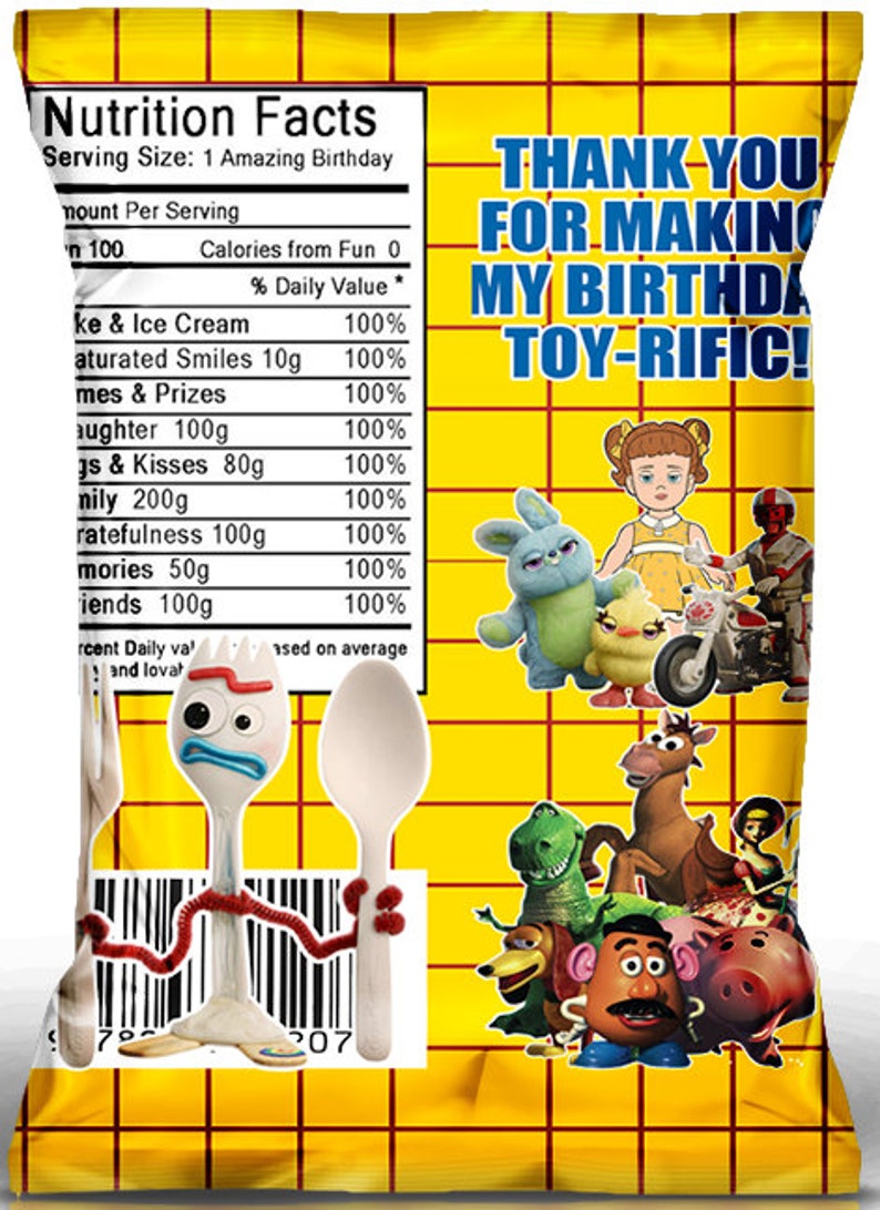 Toy Story Favor Bags-custom Chip Bags-toy Story Party-toy - Etsy