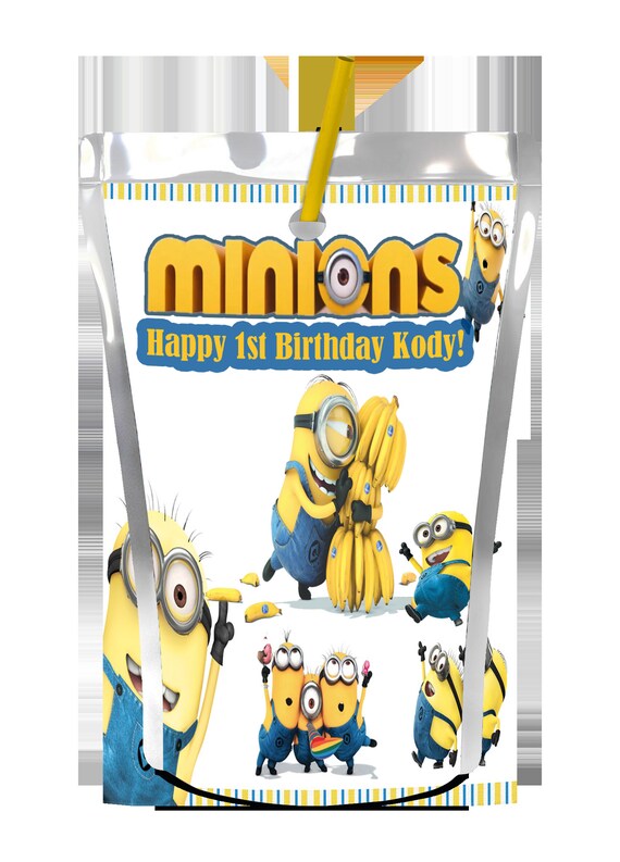 Minions Party Bundle Minions Capri sun Minions Labels Minions Chip Bag ...