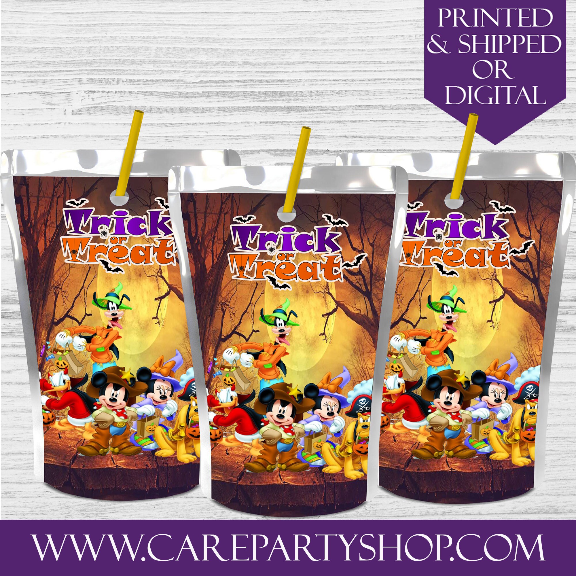 Halloween Boys Birthday Custom Juice Drink Label Halloween Juice Pouch ...
