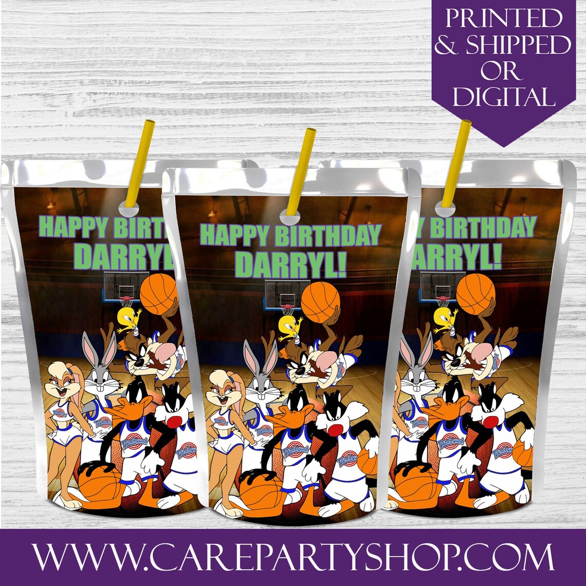 Space Jam Juice Pouch Labelscustom Capri Sunspace Jam Etsy