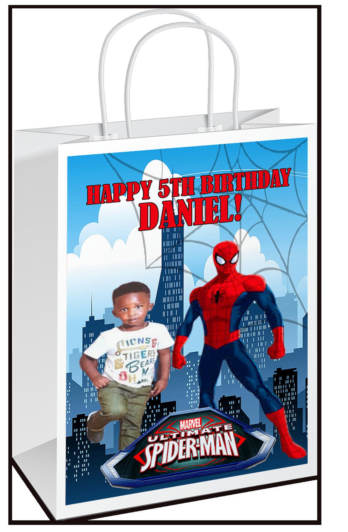 Spiderman Gift Bagcustom Gift Bagssuperhero Birthdayparty Etsy