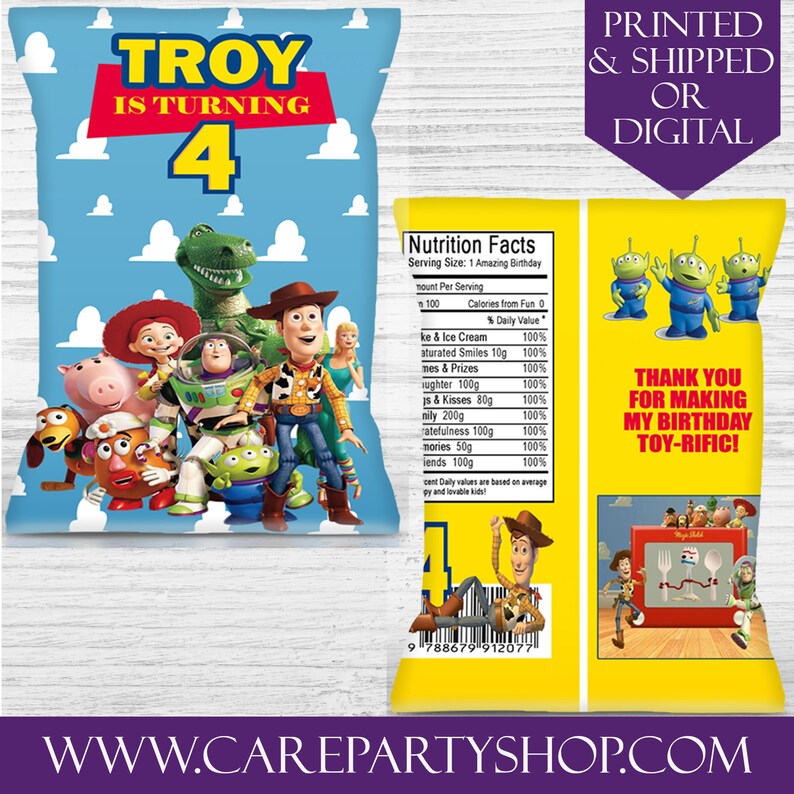Toy Story Favor BagsCustom Cookie BagsToy Story PartyToy Etsy