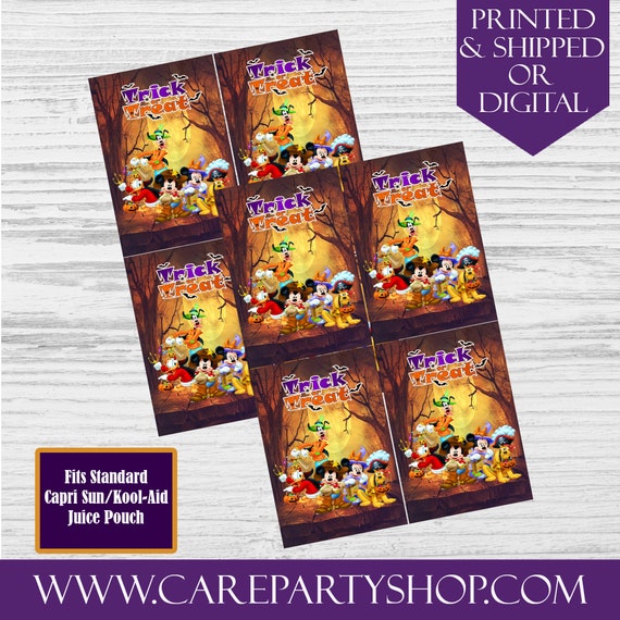 Halloween Boys Birthday Custom Juice Drink Label Halloween Juice Pouch ...