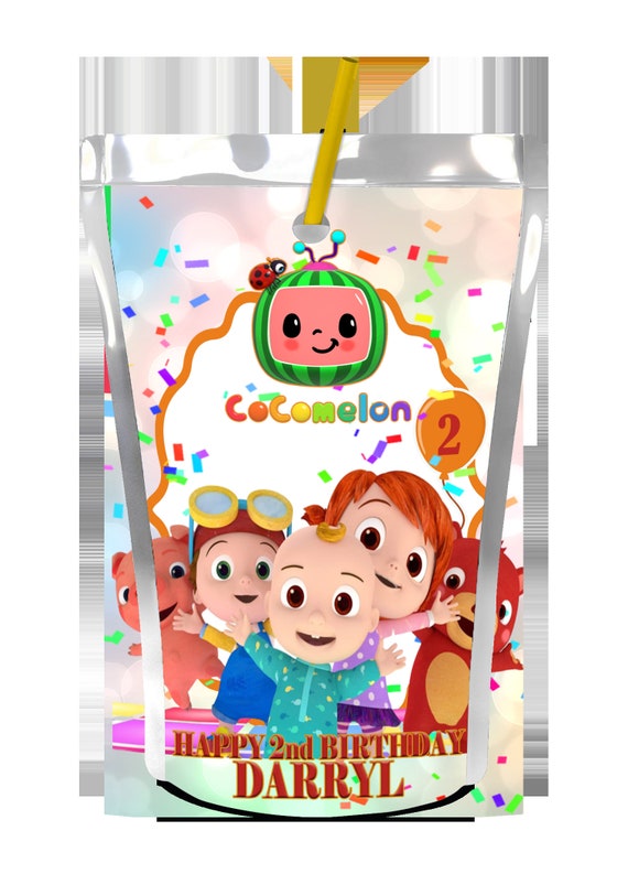 Cocomelon drink labels digital JJ Cocomelon labels Cocomelon CapriSun labels Cocomelon theme birthday party Cocomelon labels stickers