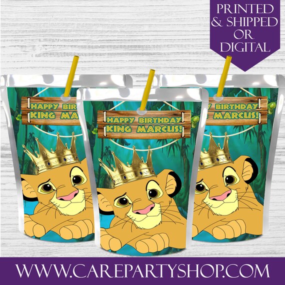 lion king juice labels custom capri sun lion king etsy