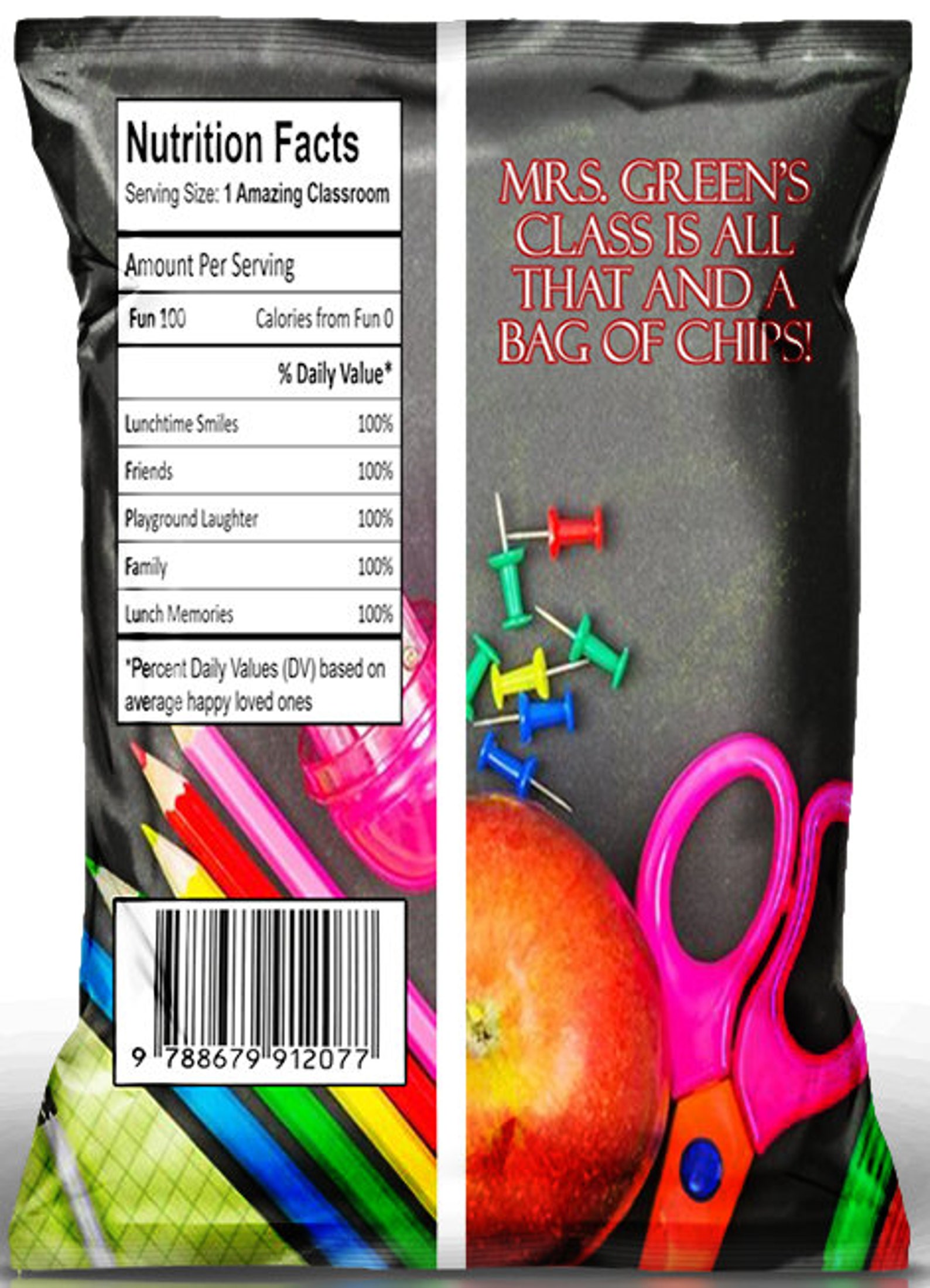 Back to School Favor Bagscustom Chip Bagsschool Etsy