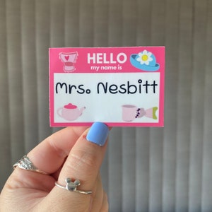 Hello My Name is Mrs. Nesbitt Name Tag Sticker | Mrs. Nesbitt Laptop Sticker | Buzz Lightyear Sticker | Toy Story Sticker | Disney Sticker