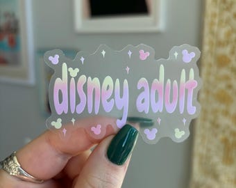 transparent adulte Disney | transparent Disney | Autocollant Disney | Sticker adulte Disney | Autocollant imperméable pour bouteille d'eau