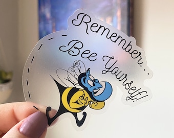 Disney Bee Genie Clear Sticker | Aladdin Inspired Sticker | Genie Transparent Sticker | Disney World Sticker | Disney Princess Jasmine