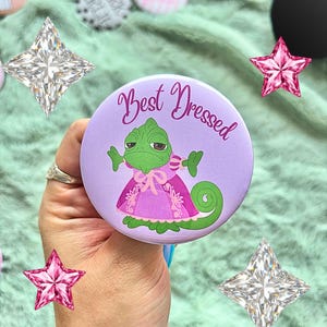 Pascal Rapunzel Best Dressed Disney Button | Disney Buttons | Disney Button | Disney Bag Charms | Disney Bag Accessories | Disney Button