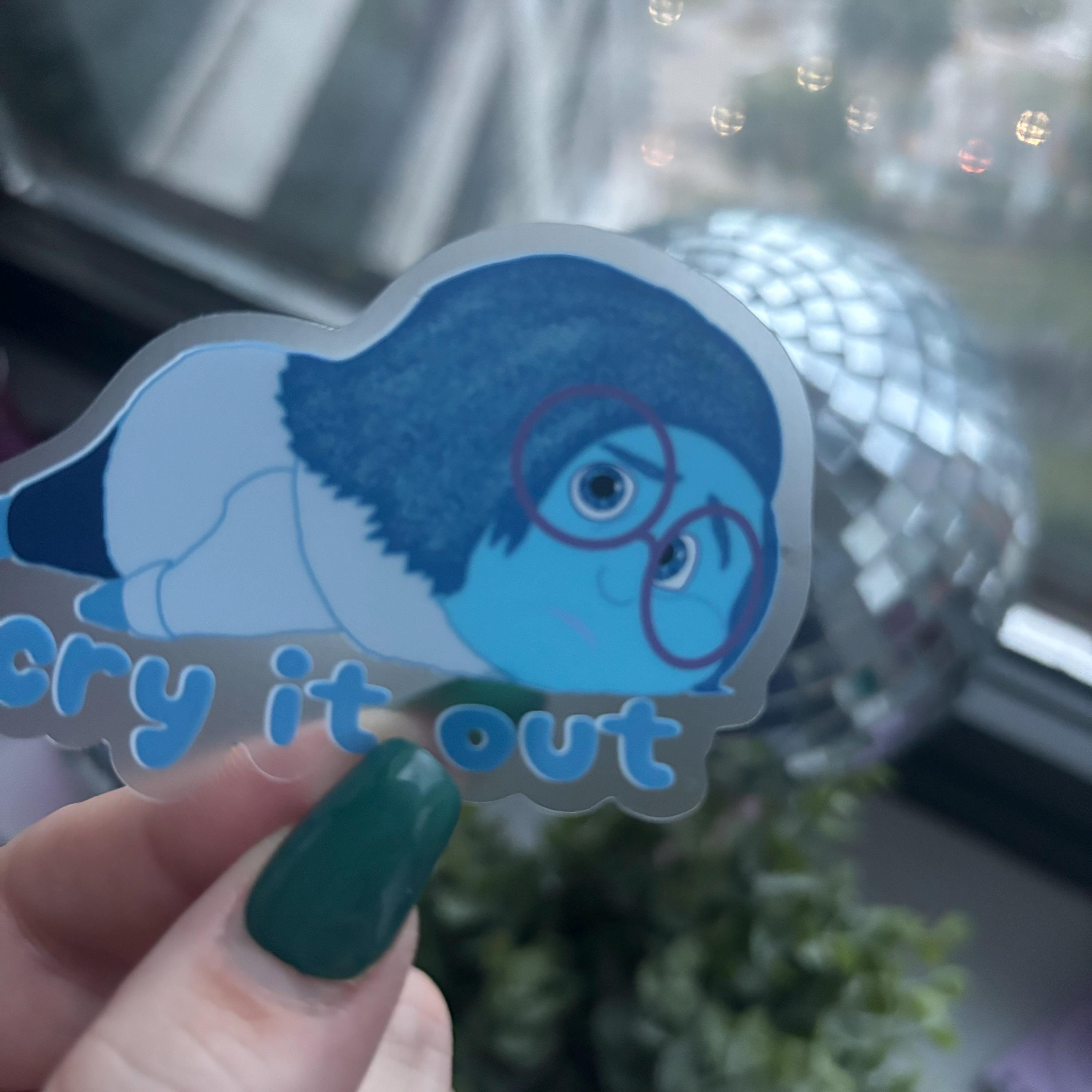 Disney Pixar Inside Out Sadness Sticker | Sadness Clear Sticker ...