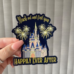 Happily Ever After Fireworks Magnet | Disney Refrigerator Magnet | Disney Happily Ever Car Magnet | Disney Magnet