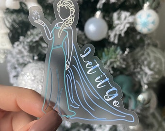 Disney Frozen Glitter PC Clear Sticker 