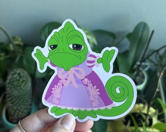 Ímã de geladeira Disney com vestido da Rapunzel e Pascal | Ímã de carro Princesas Disney | Ímã de carro Disney | Ímã de geladeira Disney