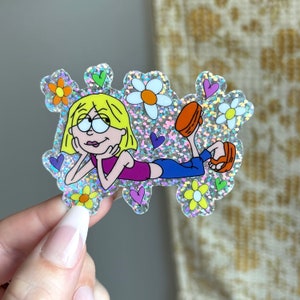 Lizzie McGuire Glitter Sticker | Disney Disney Stickers | Lizzie McGuire Water Bottle Waterproof Sticker | Vinyl Stickers | Disney Channel